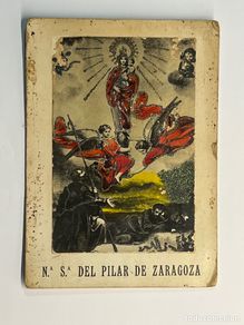Postkarten: NTRA SRA DEL PILAR DE ZARAGOZA y Coro de Ángeles.. a sus pies Santiago Apostol y Jacob